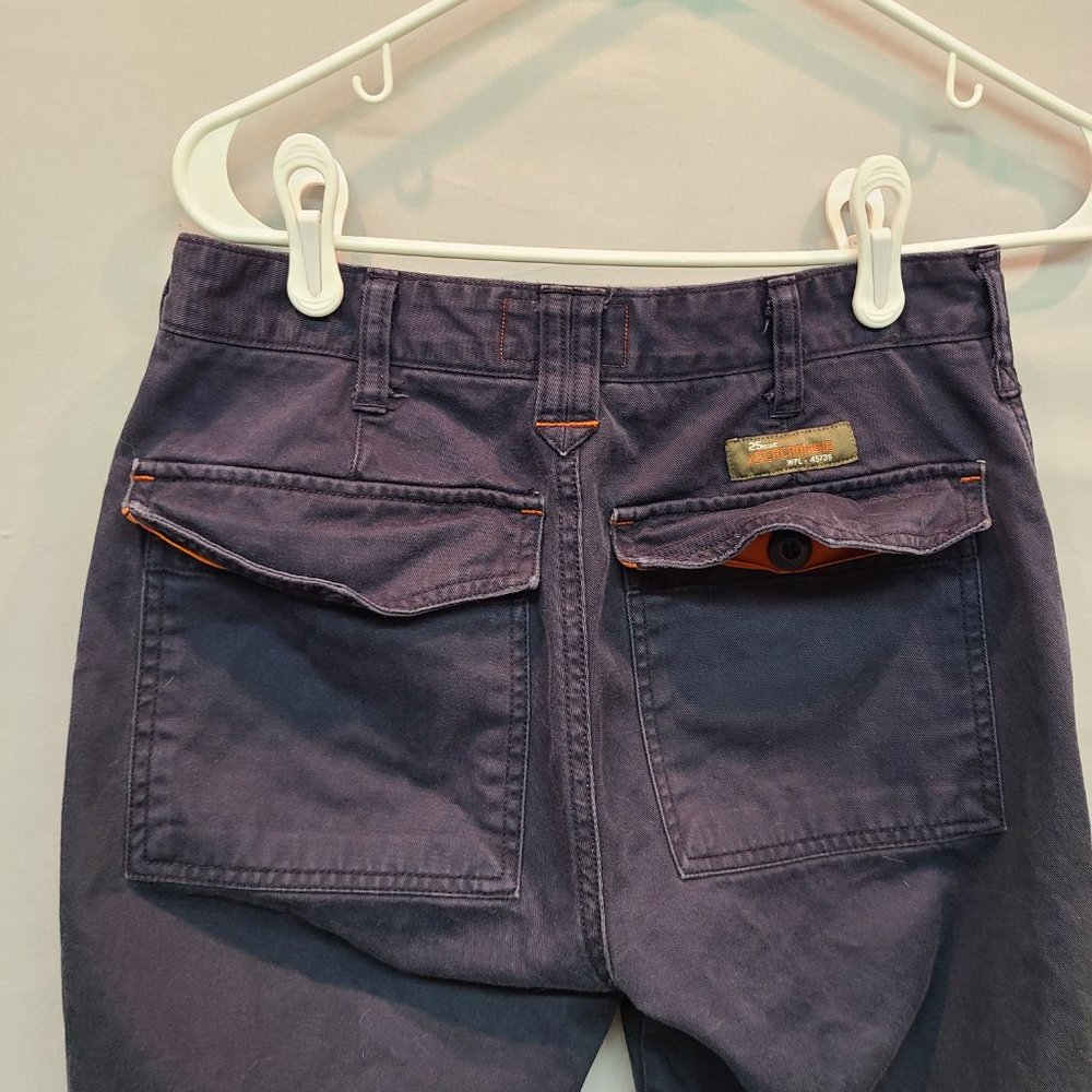Vintage Abercrombie Pants Uniform Womens Military Blue Pants Womens 0  34 Inseam - Picture 4 of 11